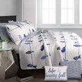 thumbnail image 2 of Lush Decor , Ensemble de Courtepointe Réversible 7 Pcs Navy Rowley Birds, Grand Lit/Grand, 2 of 2