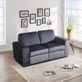 thumbnail image 2 of MAYEERTY Modular Loveseat Sofa Couch with Nailhead Trim & Anti-Insect Solid Wood Frame for Living Room, Dark Grey, 2 of 4