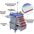 thumbnail image 6 of Medical 5-Tier Medical Crash Cart with Wheels - Rolling Nursing Cart with Adjustable IV Pole for Hospitals, Clinics, Nursing Centers, 6 of 10