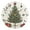 Gold, variant on Presents under Christmas Trees Leaves Round Wall Clock Silent Analog Battery Operated Gold Pointer Home Decor 9.84" Diameter