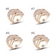 thumbnail image 3 of Qarigey Anillo de cristal para mujer, joyería para nudillos de boda, regalo personalizado, tamaño 8 Type3 NO3 Qarigey AP009706-04, 3 of 6