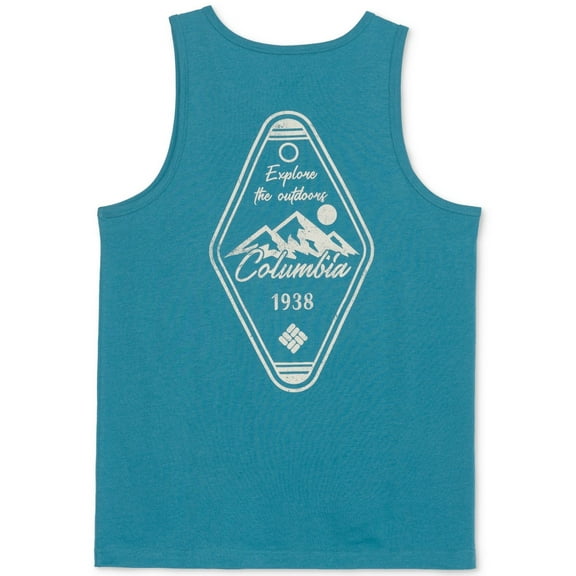 Columbia Mens Regular fit Sleeveless Graphic Tank Top Shirt XXL Blue Solid