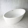 thumbnail image 6 of Dreamwerks 66.9 in. Acrylic Flatbottom Oval Bathtub in Glossy White, 6 of 9