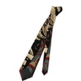 thumbnail image 7 of Fuzoiu Gothic Eastern Floral Skull Print Men's Necktie,Business Necktie,Mens Ties for Business Wedding Graduation, 7 of 7