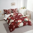 thumbnail image 3 of Castle Fairy Xmas Snowman Girl Boy 7-Piece Bedding Comforter Set,Christmas Snowflake King Bedding Sets,Happy New Year Ultra Soft Bed Sheets,Luxury Bedroom Decor, 3 of 8