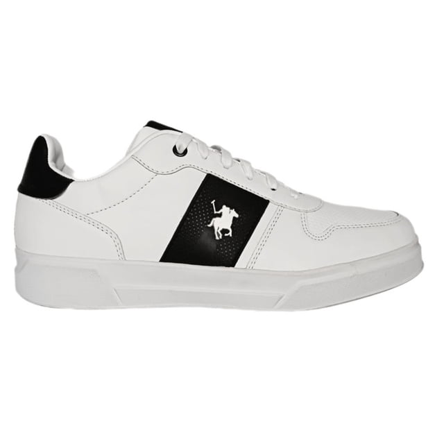 Tenis PoloClub Yorkteam para Hombre, Casuales Blanco con Negro Talla 26