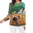 thumbnail image 3 of Phineas And Ferb Women’s Pajama Top 3D Digital Print Sleepwear Trendy Crewneck Pullovers Long Sleeve Shirts 3XL, 3 of 8