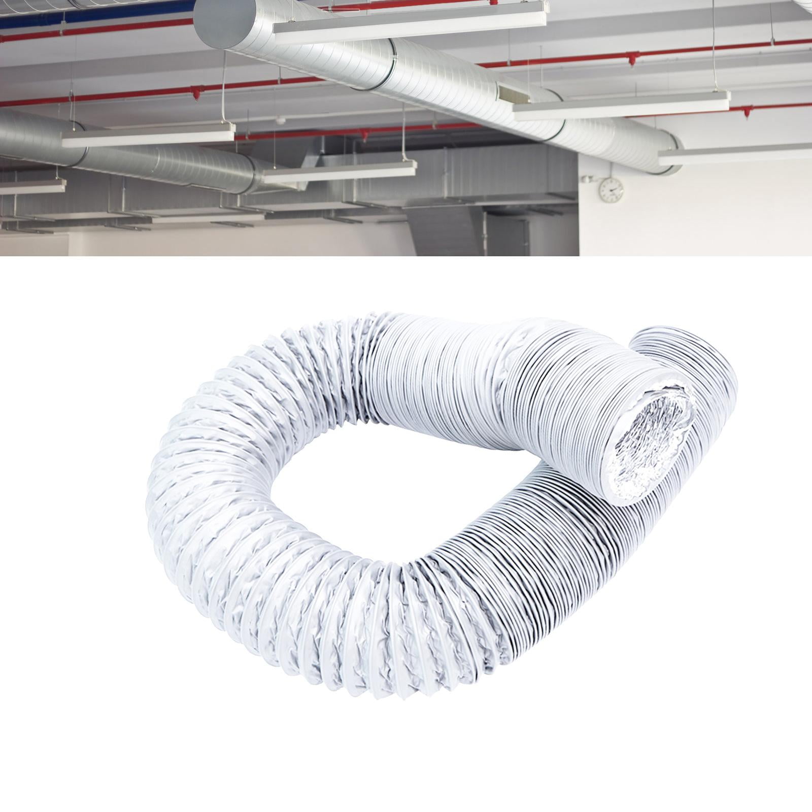 Dryer Vent Tube Flexible Dryer Vent Tubing 19 Feet Long Aluminum Foil Ducting Green Houses Laundry Room Heating and Cooling 4.53inch