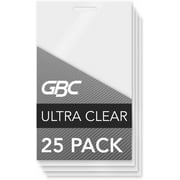 GBC Laminating Sheets, Thermal Laminating Pouches, Luggage Tag Size, 5 Mil, HeatSeal UltraClear, 25 Pack (3202005)