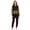 Black-Green-Camo, variant on Women's Fleece Non-Footed One Piece Pajamas Sleepwear Adult Pajamas Ladies Union Bodysuit