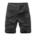 thumbnail image 2 of JTieacloth Summer Japanese Vintage Cargo Shorts Men's Outdoor Leisure Sports Five Quarter Pants Mens Cargo Shorts Black, 2 of 4