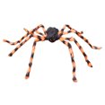 thumbnail image 2 of KOYPTL 10 Inches Halloween Realistic Big Spider with Red Eyes Colorful Hairy Scary for Courtyard Lawn Party Props Trick,Halloween Spider Decorations for Indoor,Outdoor, 2 of 5