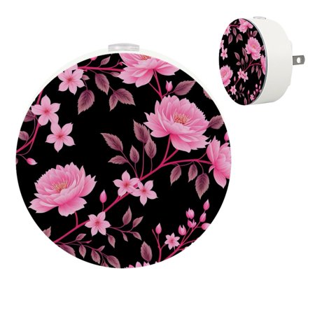 

YZUOUZY Night Light Bedroom Lamp Small Lamps Set of 2 Floral Flower Flourish Garden