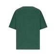 thumbnail image 6 of Aoiroe Women Cotton Linen Crew Neck Short Sleeve Tunic,Office Dress Shirt Loose Fit Short Sleeve Floral Blouses Casual Loose Fit Blouses Short Sleeve Fitted Womens Tops Womens Fall Tops L, 6 of 8