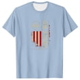 thumbnail image 4 of WEIWEN Mens 4th of July T Shirts Big and Tall Casual 250 Anniversary USA Tshirts Shirts for Men 250th American 250 Years 4th July 2026 T-Shirts Man Clothing Light Blue, L, 4 of 5