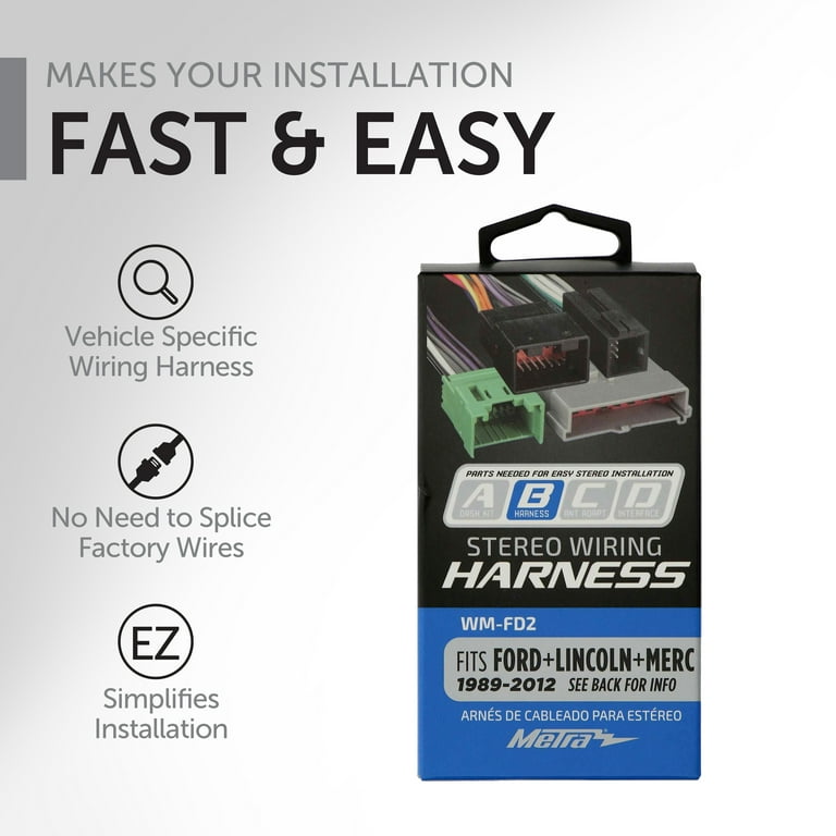 Metra WM-FD2 Radio Wire Harness for Select Ford, Lincoln, Mercury