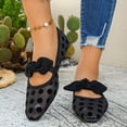 thumbnail image 7 of oqasdz Women's Casual Shoes Elegant Mesh Bowknot Design Mesh Polka Dot Print Breathable Mesh Upper Comfort Flat Ballet Shoes Trendy Summer Outdoor, 7 of 7