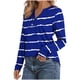 thumbnail image 4 of Ailaofu Womens Long Sleeve Tops Fall Button V Neck Graphic Shirts Dressy Casual Henley Tops Women Blouses, 4 of 5