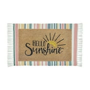 Mainstays Outdoor Sunshine Coir and Stripe Layering Doormat Set, 2 Pieces, 18" x 30", 24" x 36"