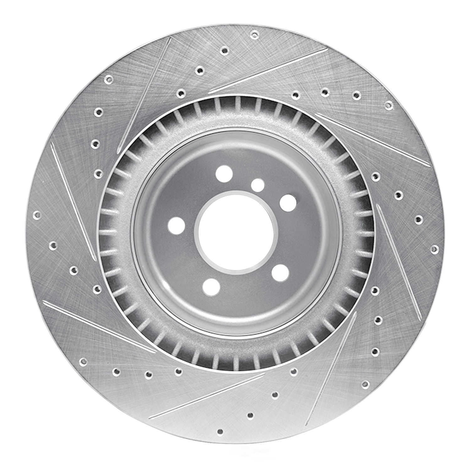 Dynamic Friction Company 631-31148R DFC Brake Rotor - Drilled And Slotted - Silver