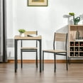 thumbnail image 2 of Demi Bonn 3 Piece Dining Table Set for Small Spaces, Modern Kitchen Table and Chairs for 2 Dining Room Set with Chairs Home Furniture Rectangular, Beige, 2 of 7