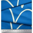 thumbnail image 2 of Soimoi Blue Cotton Voile Fabric Curve Hand Drawn Fabric Prints By Yard 42 Inch Wide, 2 of 3