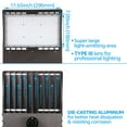 thumbnail image 6 of 150W Commercial LED Parking Lot Lights Dusk to Dawn, Commercial Flash Flood Light, Hardwired Outdoor Street Light, UL & DLC Listed, IP65 Waterproof, 5000K Daylight, 6 of 7