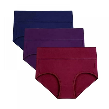 

Xmarks Women s High Waist Cotton Briefs Tummy Control Panties Full Coverage Ladies Panties Plus Size Soft Breathable Underwear Briefs Multipack M-4XL