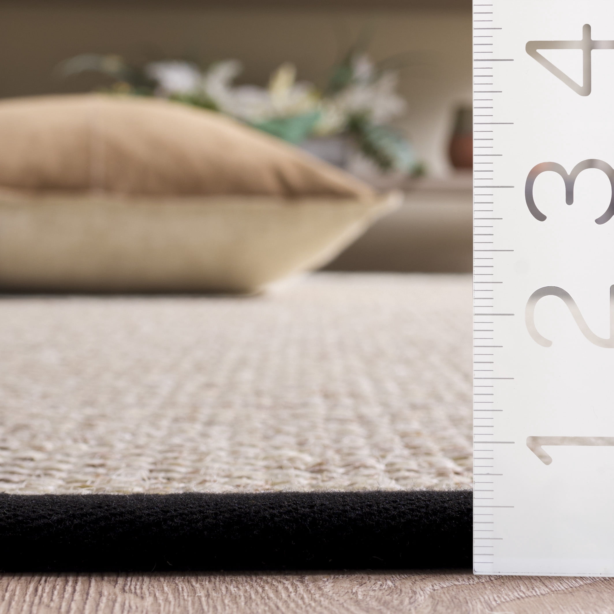 Safavieh Natural Fiber Kentigern Solid Area Rug, Marble/Black, 5' x 8'