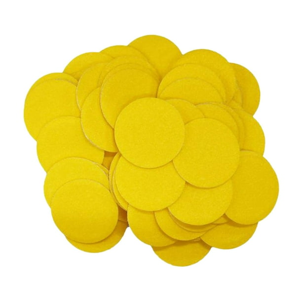 100 piezas de discos de papel de lija, discos de papel de lija para pies, repuestos de lima para pies amarillos para Bien