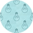 thumbnail image 1 of Ahgly Company Indoor Round Patterned Blue Diamond Blue Area Rugs, 5' Round, 1 of 6
