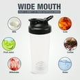 thumbnail image 3 of Leak-Proof Shaker Bottle with Shaker Balls - 600ml (20-OZ) ，Pack of 2- Ideal for Workout Supplements, Protein Powder - BPA Free - Portable Fitness Bottle for Fitness Enthusiasts and Athletes - White, 3 of 7