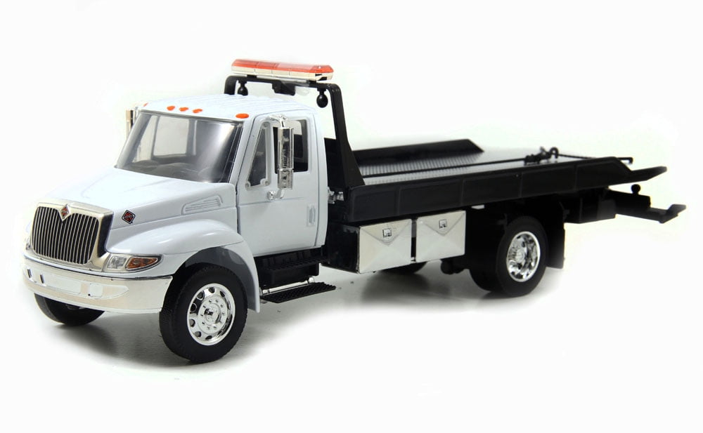 International Durastar 4400 Flat Bed, White & Black - Jada Toys 92351