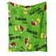 thumbnail image 2 of Manta de Grinch Kagetolytai navideña franela verde súper suave con forro polar para decoración navideña, 2 of 2