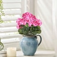 thumbnail image 6 of Artificial Geranium Plant, Binkne Realistic Silk Flowers for Outside Uv Resistant Faux Geraniums Flowers for Indoor Outdoor Home Garden Decoration, 6 of 7
