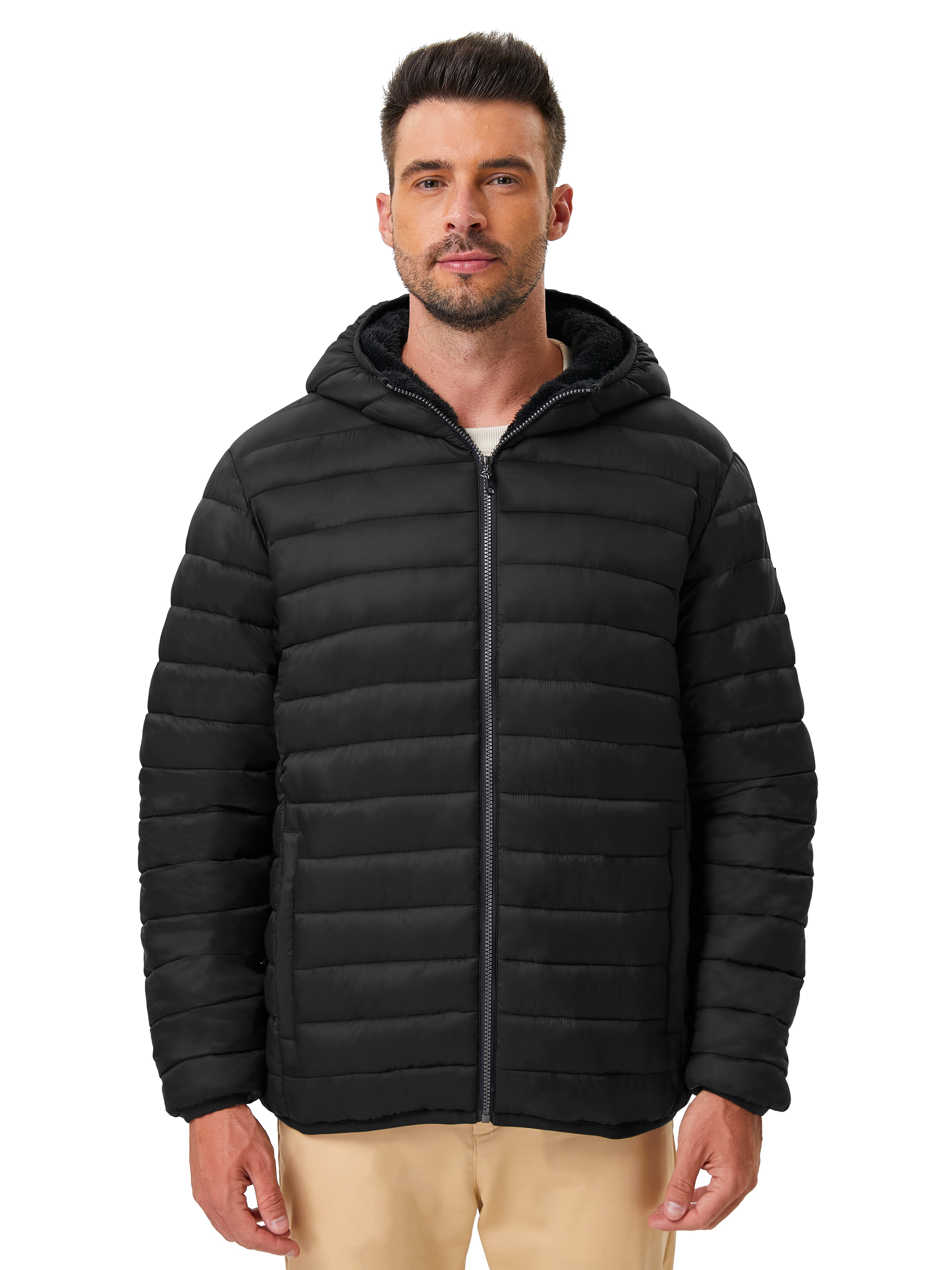 Hawke & Co Men's High Pile Fleece Lined Puffer Jacket, Sizes S-2XL