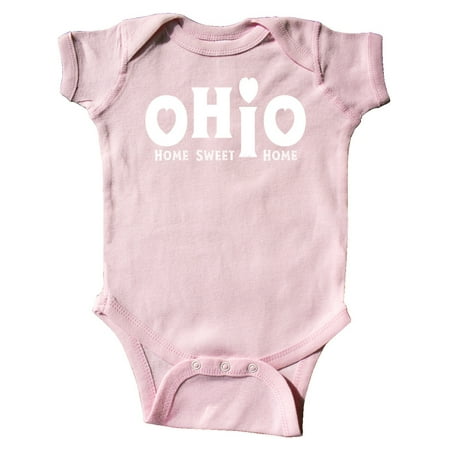 

Inktastic Ohio Sweet Home White Text Gift Baby Boy or Baby Girl Bodysuit