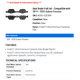 thumbnail image 2 of Rear Brake Pad Set - Compatible with 2019 - 2020 Subaru Forester, 2 of 2