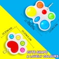 thumbnail image 2 of Simple Bubble Dimple Dimples Chiffres Fidget Pop Poper Pops Jouet Sensoriel Bon Marché Porte-Clés pour Enfant Adolescent Adulte Fille Autisme Stress Anxiété Coque Rigide Plastique 2 Pack (Paw + Butterfly), 2 of 6