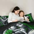 thumbnail image 5 of Castle Fairy Twin Size 2-Piece Abstract Rose Skeleton Comforter Set, 5 of 8