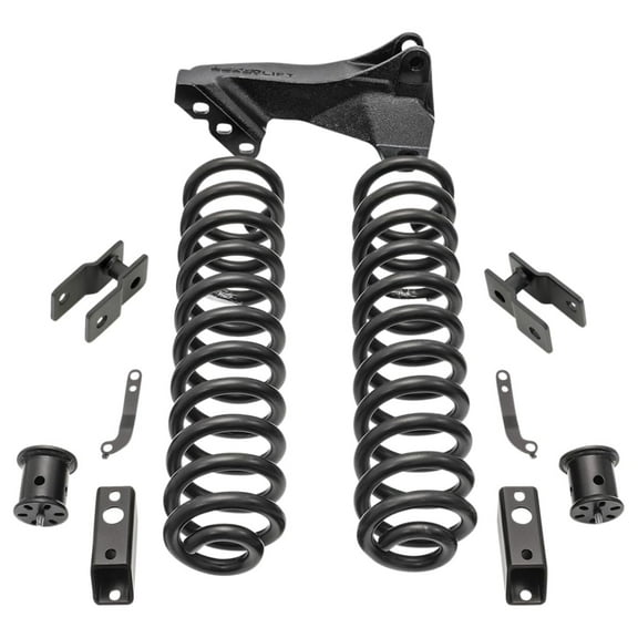 ReadyLIFT 46-20252 2.5 Coil Spring Front Lift Kit with Front and Rear Shock Extensions and Front Track Bar Bracket For Ford F250/F350/F450 Diesel 4WD