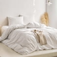 thumbnail image 2 of JOLUSERE White Black Striped Duvet Cover King Set,3-Piece Stripes Pattern Breathable Microfibre Comforter Cover, 2 of 7