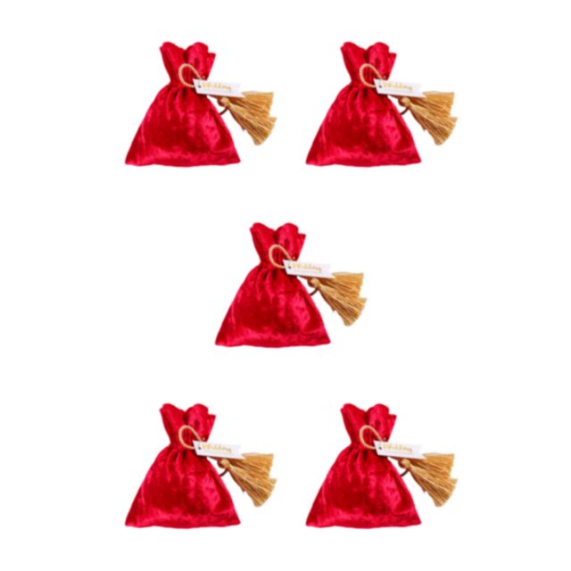 Wosthever Candy Drawstring Bag Vacaciones Boda Fiesta de cumpleaños Chocolates Favores Regalos Paquete Bolsa para niños Niños Rojo Type2 NO2