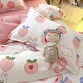 thumbnail image 3 of White Bunny Peach Flower Bedding Set, 3 of 9