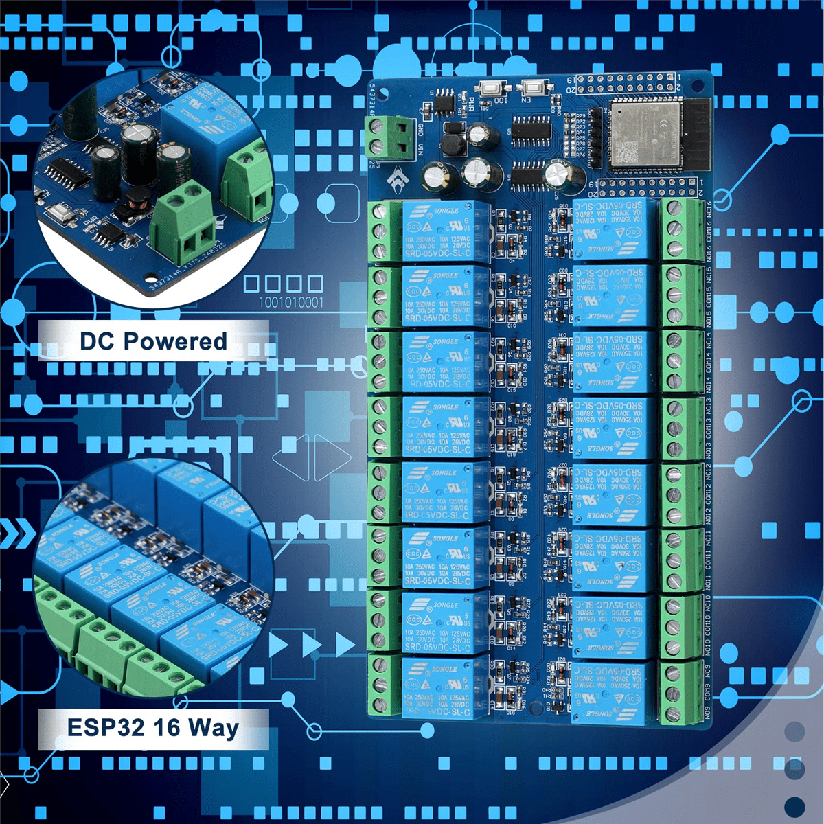 ESP32 Relay Module 16 Channel Relay Module With ESP32-WROOM-32E For ...