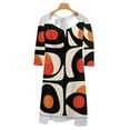 thumbnail image 6 of Midcentury Modern Abstract Art Flare Dress Square Neck Dress Elegant Female Fashion Printed Dress, 6 of 9