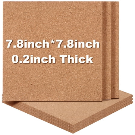 BESTYASH Decorative Bulletin Board re Cork Backing Sheets Board Multi 6Pcs