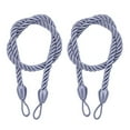 thumbnail image 1 of Daiosportswear Liquidación 2 piezas de alzapaños de cuerda para cortina de ventana con hebilla de cordón, alzapaños grises, 1 of 3