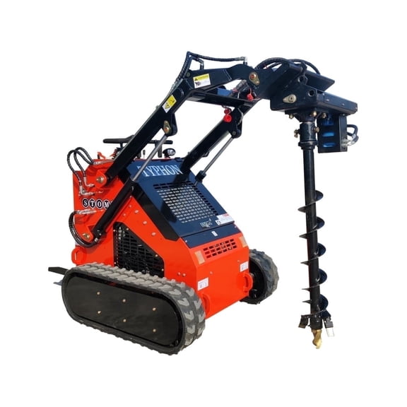 TYPHON Skid Steer Loader Earth Auger Attachment USA – Heavy-Duty Steel Hydraulic Drilling Tool