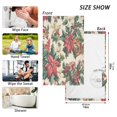 thumbnail image 6 of Yayeee 2 Pack Hand Towels for Bathroom 100% Cotton 16" x 28" Soft Absorbent Kitchen Towel, Red Christmas Poinsettia, 6 of 7